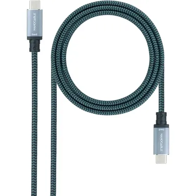 Nanocable USB-C 3.1 Stecker/Stecker-Kabel 1 m Grau/Schwarz