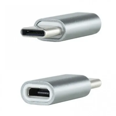 Nanocable USB-C-zu-Micro-USB-Stecker/Buchse-Adapter Grau