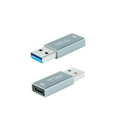 Nanocable USB 3.1 auf USB-C Stecker/Buchse Adapter Grau