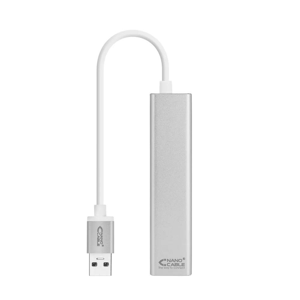 Nanokabel USB 3.0 zu Gigabit Ethernet Konverter + 3xUSB 3.0 15 cm