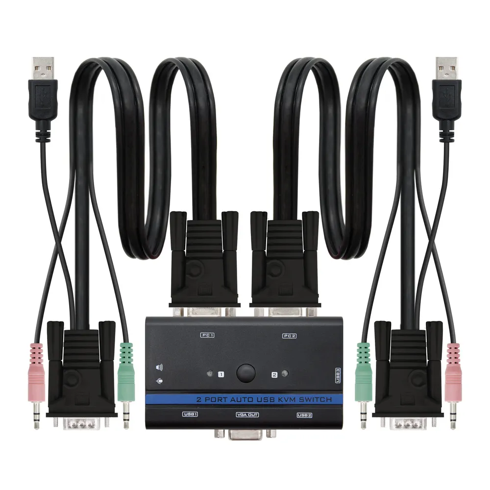 Nanocable Switch KVM VGA/USB/Buchse 3,5 mm