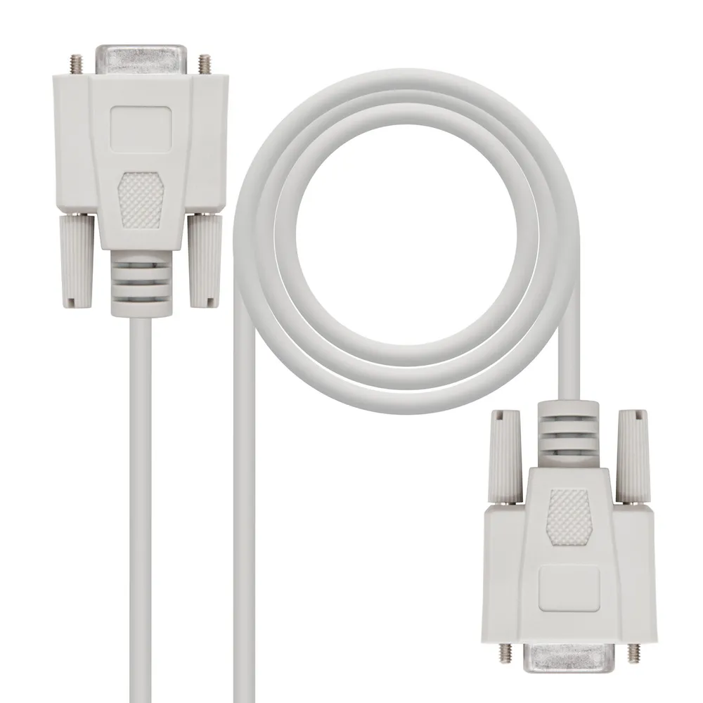 Nanocable DB9-Serie Kabel Buchse/Buchse 1,8 m Beige