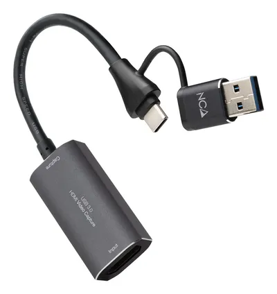 Video-Capture-Gerät HDMI Nanocable 10.15.0001 USB-C/USB-A 4K 30Hz Grau