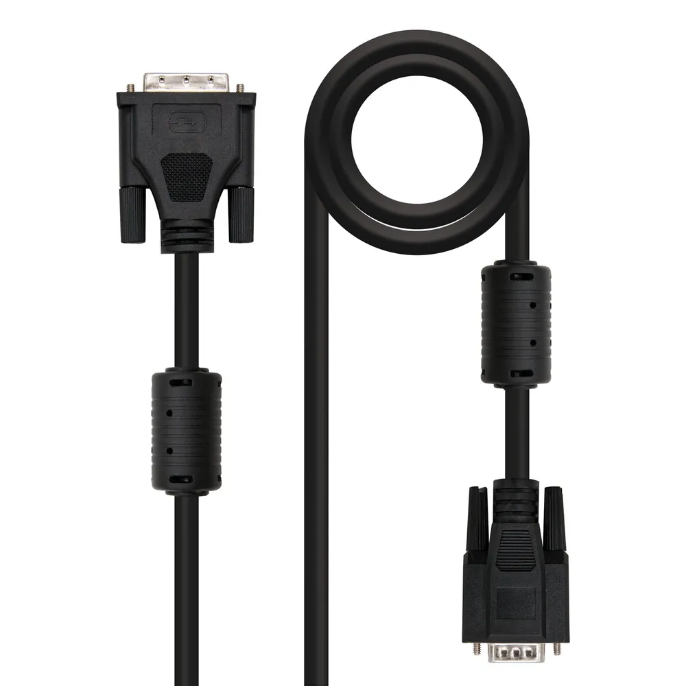 DVI nach VGA Kabel Nanocable 5 m mit Steckern