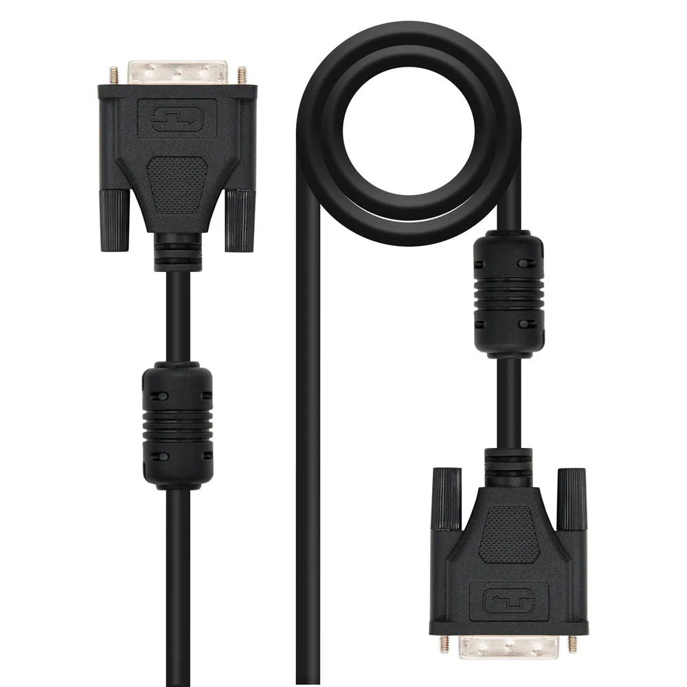 Nanocable DVI-Kabel 18+1 Single Link Stecker/Stecker 1,8 m Schwarz