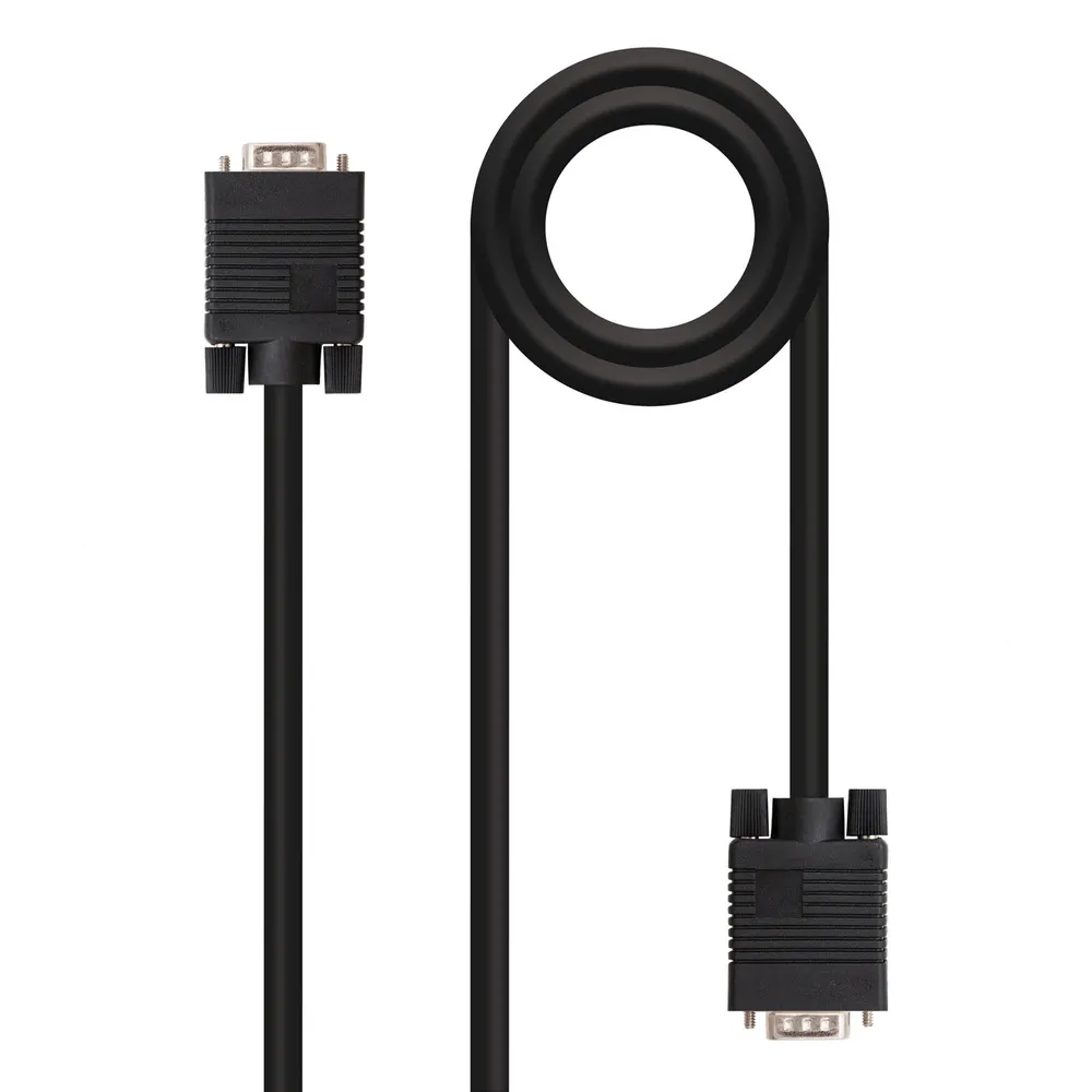 VGA-Kabel Nanocable 10.15.1302 1,8m Schwarz D-Sub HDB15/M-HDB15/M Doppelabschirmung