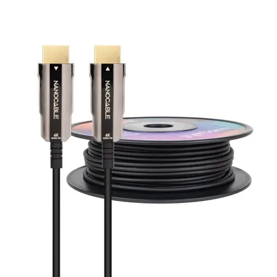 Nanocable HDMI 2.0 AOC 4K Stecker/Stecker Kabel 30m Schwarz