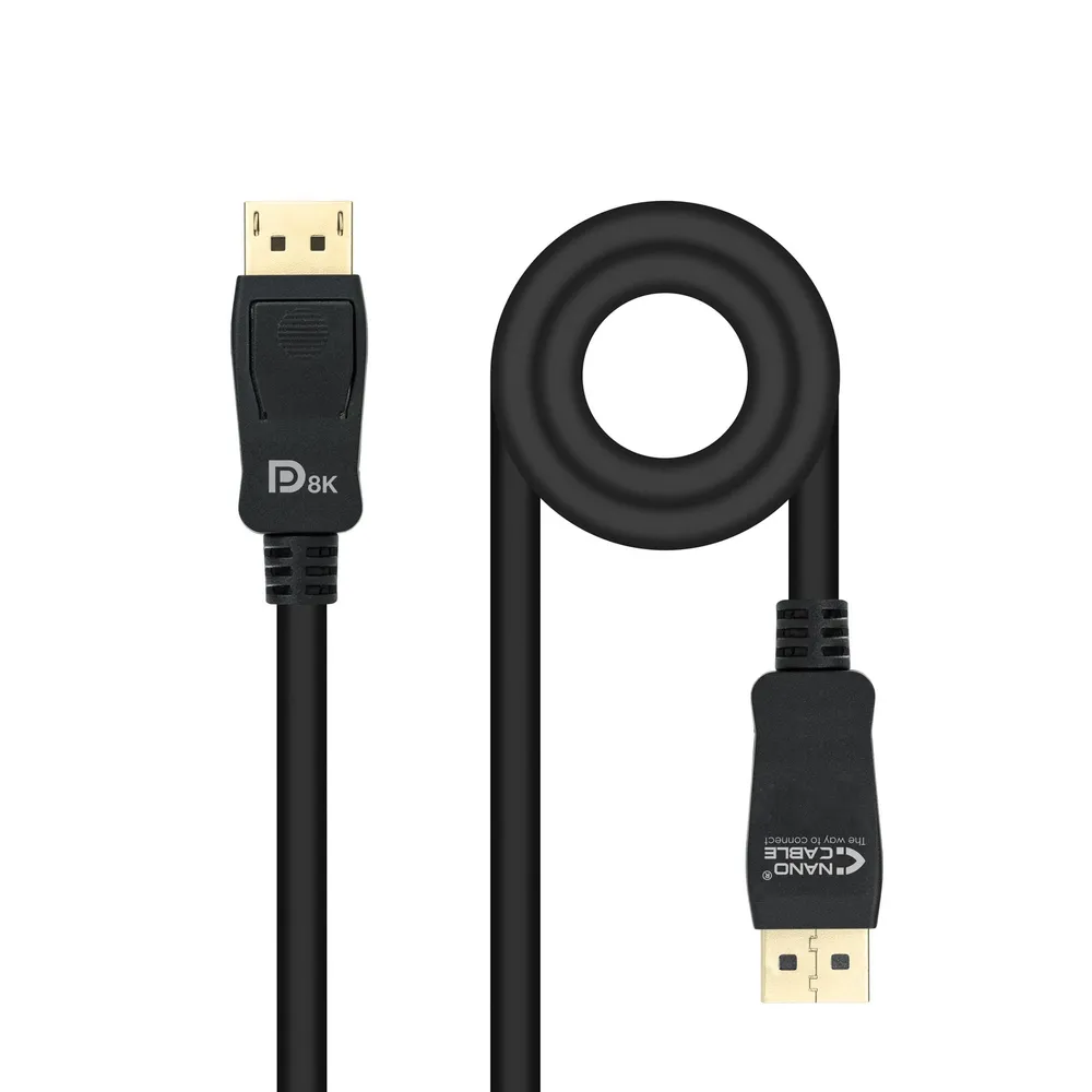 Nanocable DisplayPort 1.4 Stecker/Stecker Kabel Schwarz 1 m