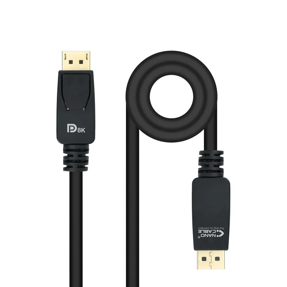 Nanocable DisplayPort 1.4 Stecker/Stecker-Kabel, Schwarz, 3 m