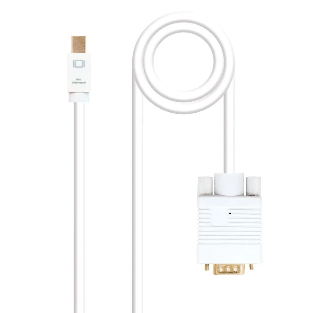 Nanocable Mini DisplayPort-zu-VGA-Konverterkabel Weiß 5 m