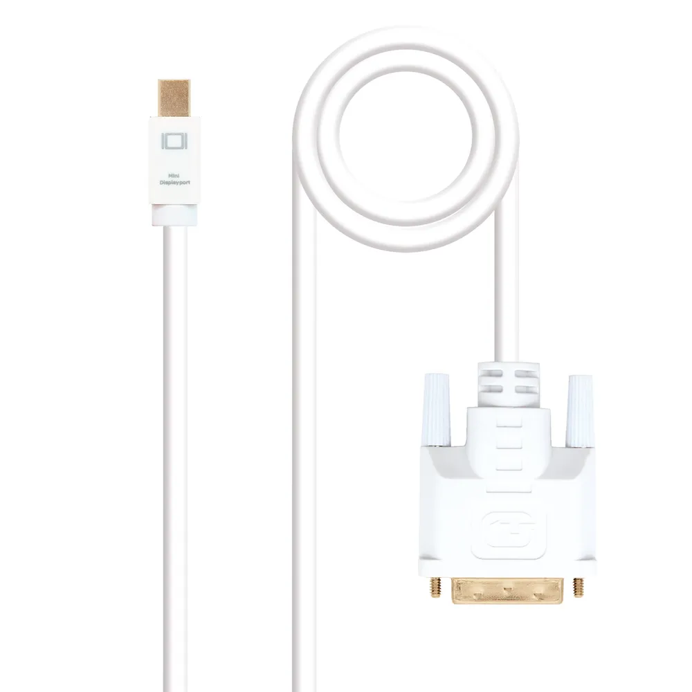 Nanocable Mini DisplayPort auf DVI Konverterkabel Weiß 5m