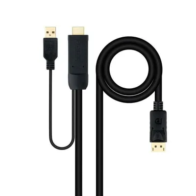 Nanocable HDMI 2.0 auf DisplayPort V1.2 Adapterkabel 1.8m Schwarz