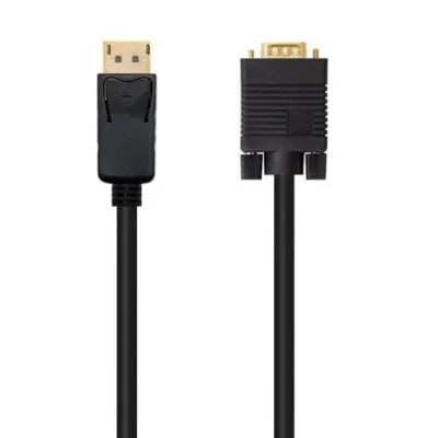 Nanocable DisplayPort auf VGA Konverterkabel 1m Vergoldet Geschirmt Schwarz