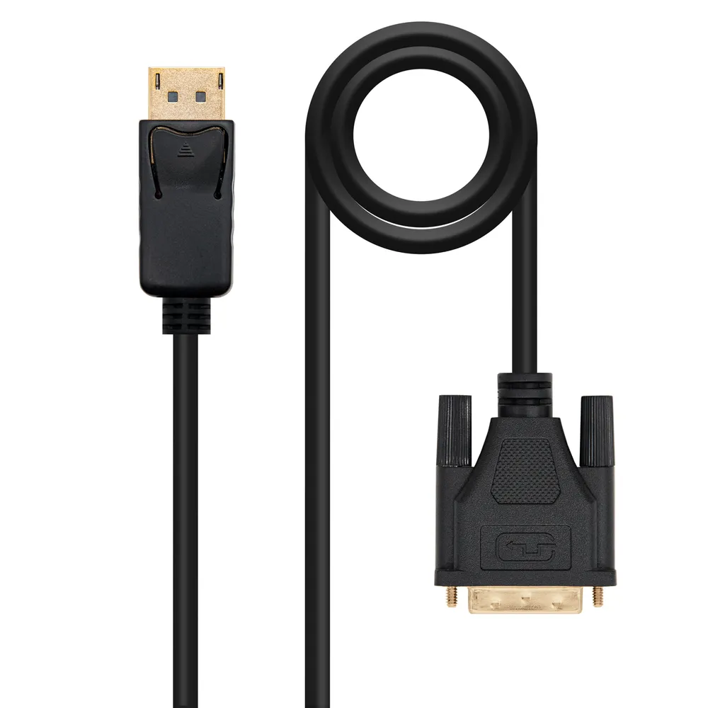 Adapterkabel NANOCABLE 10.15.4501 DisplayPort auf DVI 1 m Schwarz Goldkontakte