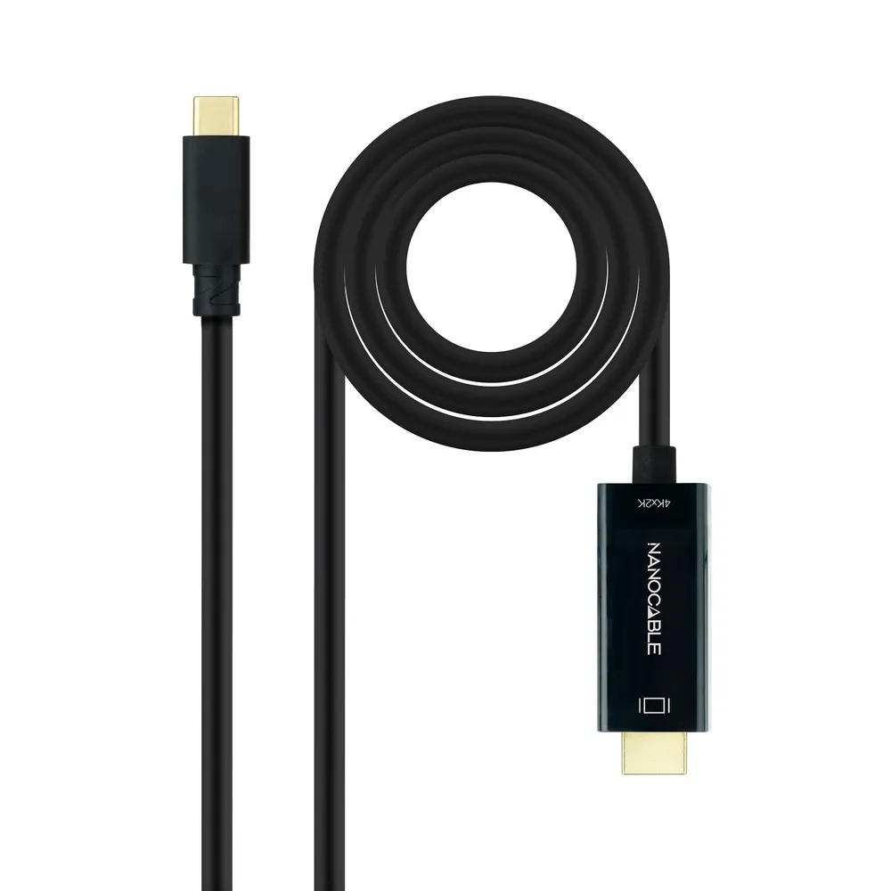 Kabeladapter Nanocable 10.15.5135 USB-C zu HDMI 1.4 4K@30Hz 5m Schwarz Kabeladapter Nanocable 10.15.5135 USB-C zu HDMI 1.4 4K@30Hz 5m Schwarz