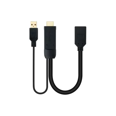 Nanocable HDMI 2.0 auf DisplayPort V1.2 Konverter 20cm Schwarz