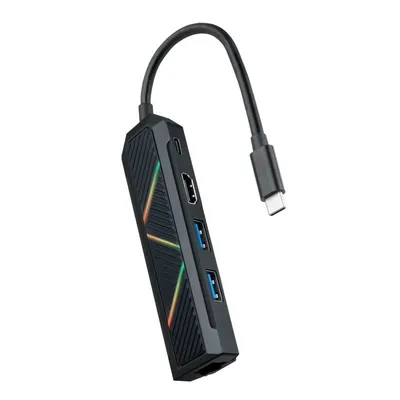 Nanocable Hub 5 in 1 USB-C auf USB-A/USB-C/HDMI/RJ45/PD 100W