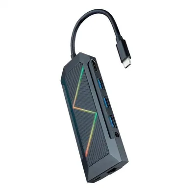 USB-C Hub 9-in-1 Nanocable HDMI 4K RJ45 Gigabit PD 100W