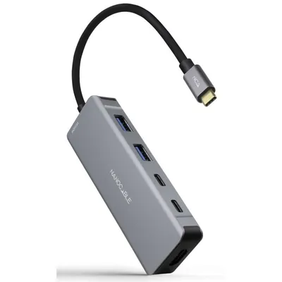 Nanocable Docking Hub 6 in 1 USB-C auf HDMI/USB 3.2/USB-C PD
