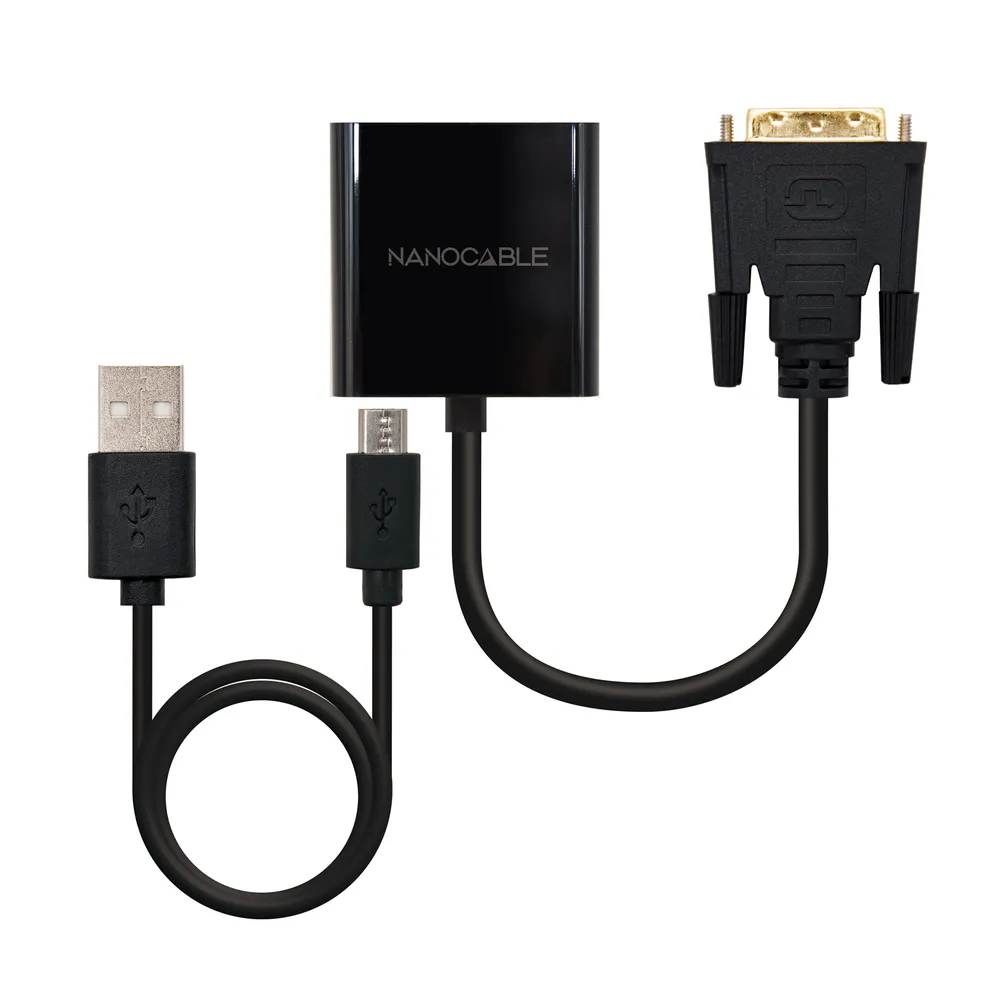 NanoCable DVI-auf-VGA-Konverteradapter, Stecker-Buchse