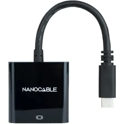 Grafikadapter Nanocable 10.16.4101-BK USB-C auf VGA 10 cm Schwarz Plug and Play
