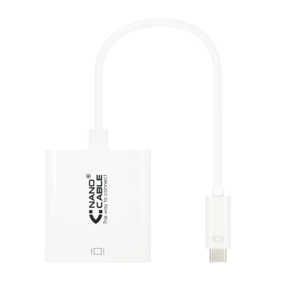 Nanocable USB-C auf DVI-D Dual Link Stecker/Buchse Konverterkabel 15cm