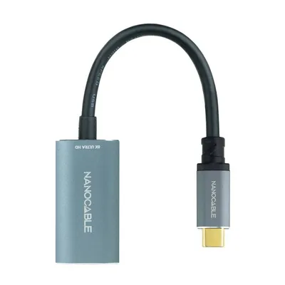 Nanocable USB Type-C Stecker auf DisplayPort Buchse Konverterkabel 15cm Grau