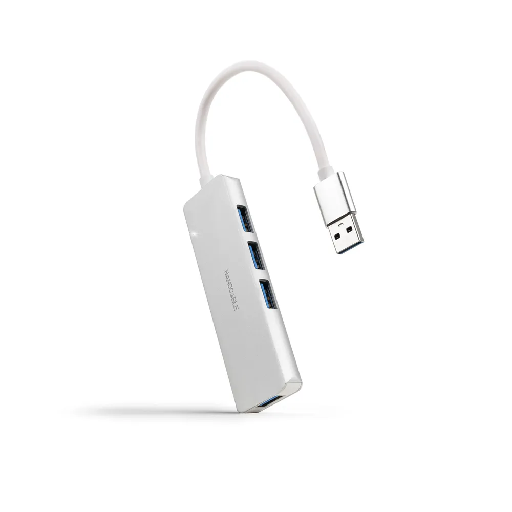 Hub Nanocable 4 Ports 5 Gbit/s USB-A 3.0 Modell 10.16.4602 Aluminium