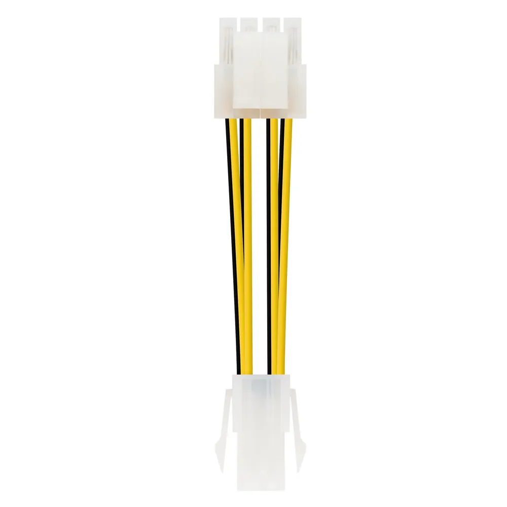 Nanocable CPU Power Duplicator Kabel 4 Pin Buchse auf 4+4 Pin Stecker 15 cm