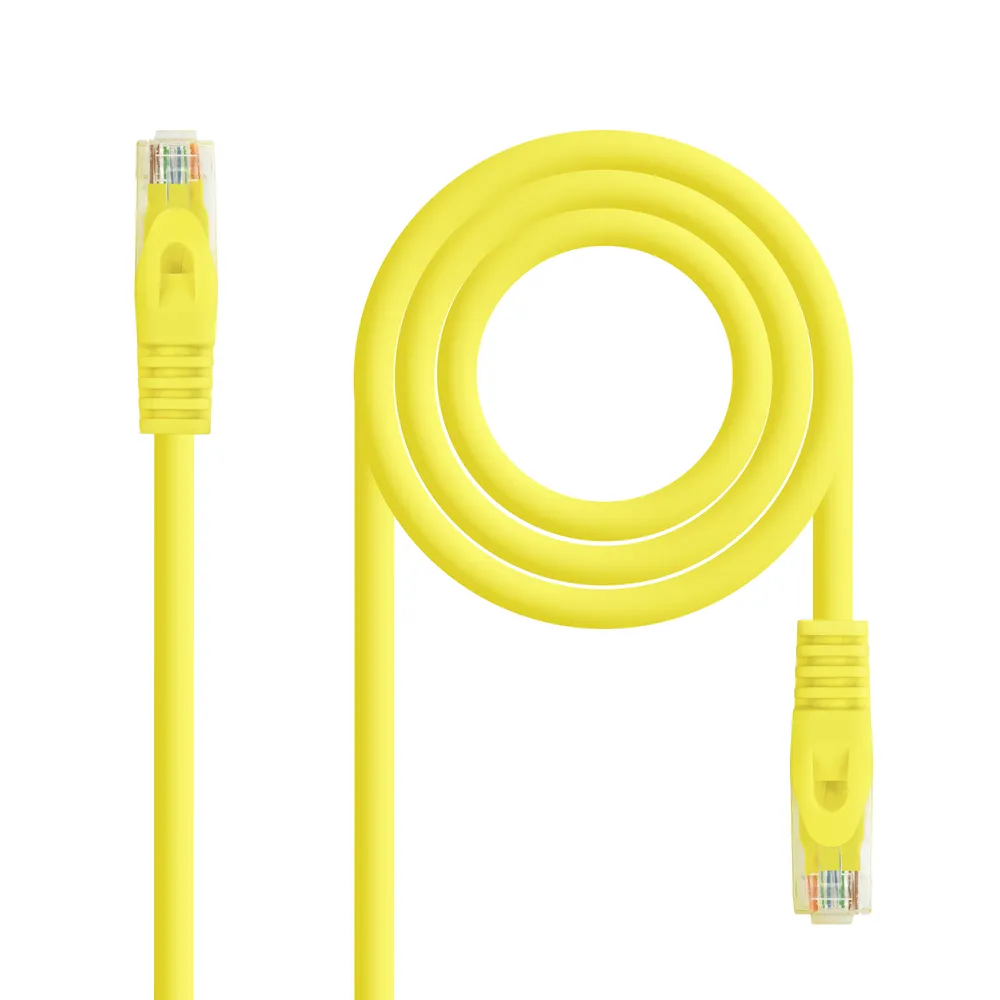 Netzwerk-Kabel Latiguillo RJ45 LSZH Cat.6A UTP AWG24 Gelb 0.5m Nanocable