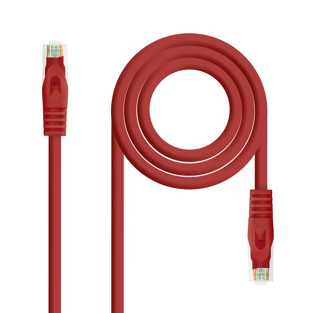 Nanocable-Netzwerkkabel RJ45 LSZH Cat.6A UTP AWG24 1 m rote Farbe