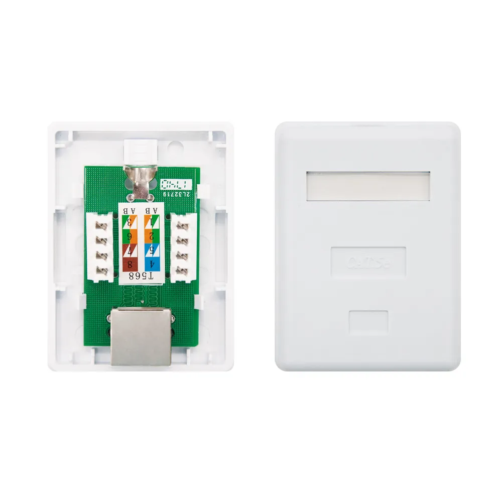Surface Rosette Nanokabel 1x RJ45 Cat. 5e FTP Weiß