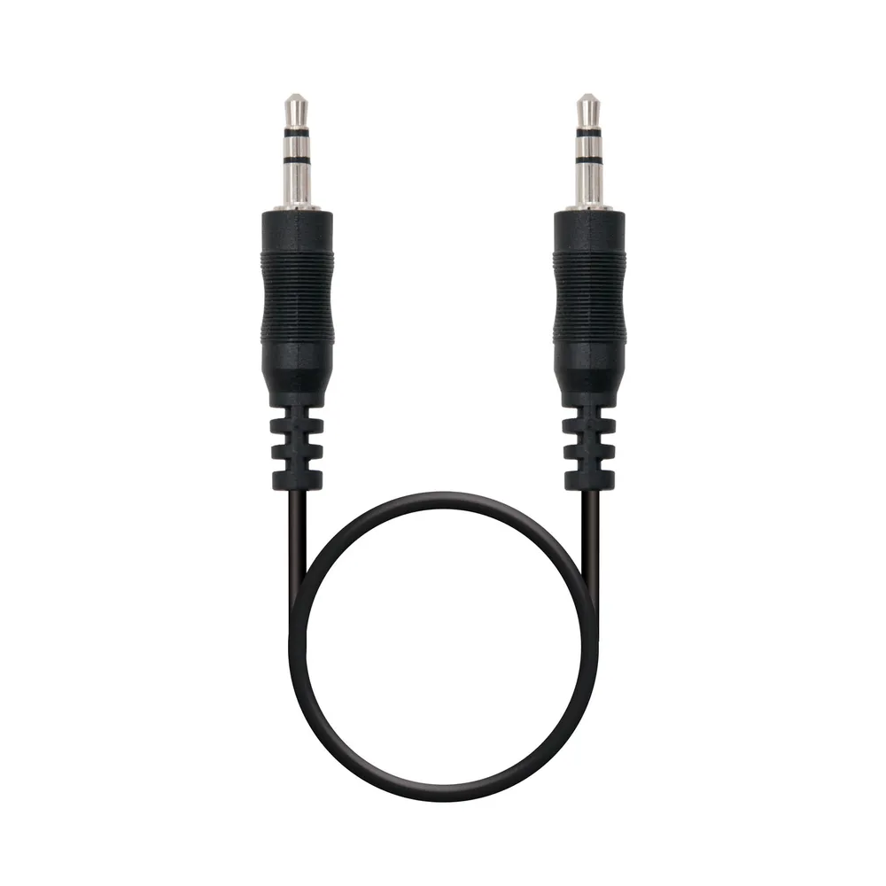 Nanocable Audiokabel Klinke 3,5 Stecker/Stecker 30 cm Schwarz