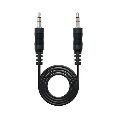 Nanocable-Klinkenkabel, 3,5 mm Stecker/Stecker, 5 m, Schwarz