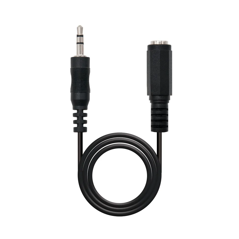 Nanocable Stereo-Audiokabel, Klinke, 3,5 mm, Stecker/Buchse, 5 m, Schwarz