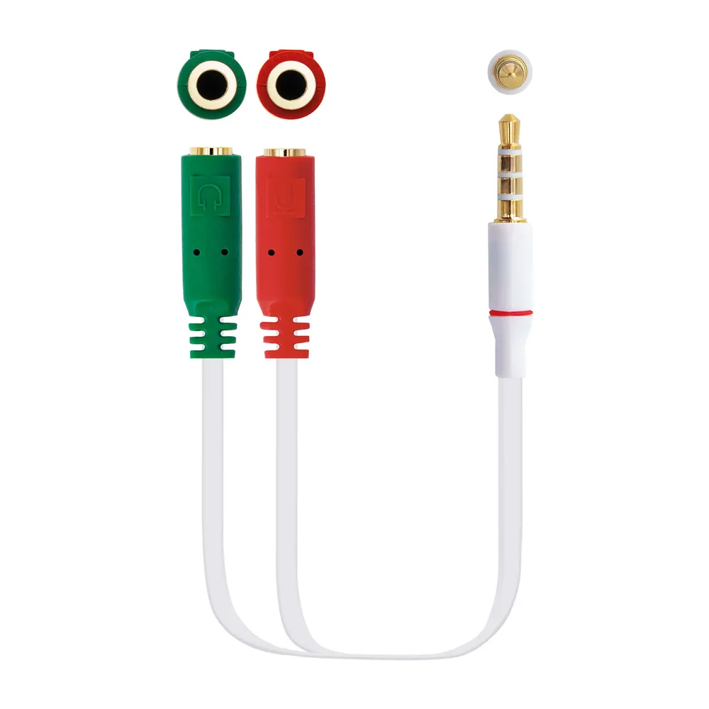 Nanocable Audio-Adapterkabel Klinke 3,5/M 4Pins – 2xKlinke 3,5/H 3Pines