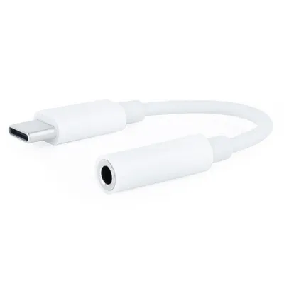 Nanocable USB-C-Stecker auf 3,5-mm-Buchse, Audio-Adapterkabel, 11 cm, Weiß