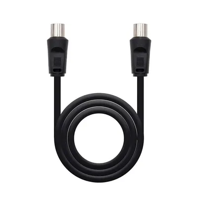 Nanocable Koaxialkabel-Antenne, analoges TV, 75 Ohm, 1,8 m, Schwarz