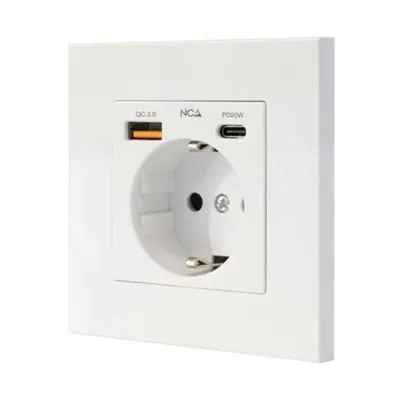 Steckdosenleiste Nanocable 10.35.0011 1 Steckplatz USB-A QC 3.0 USB-C PD Schutz