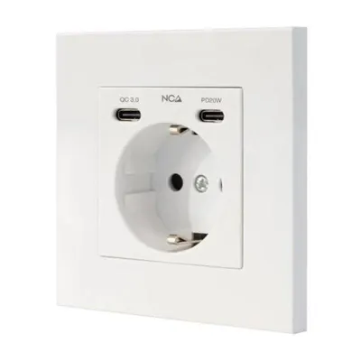 Steckdosenleiste Nanocable 10.35.0012 1 Steckplatz 2 USB-C PD QC Schutz