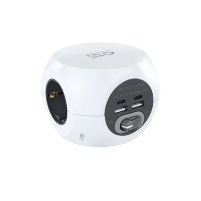 Steckdosenleiste Nanocable 10.37.0001 3 Steckplätze 2 USB-A 2 USB-C Schalter