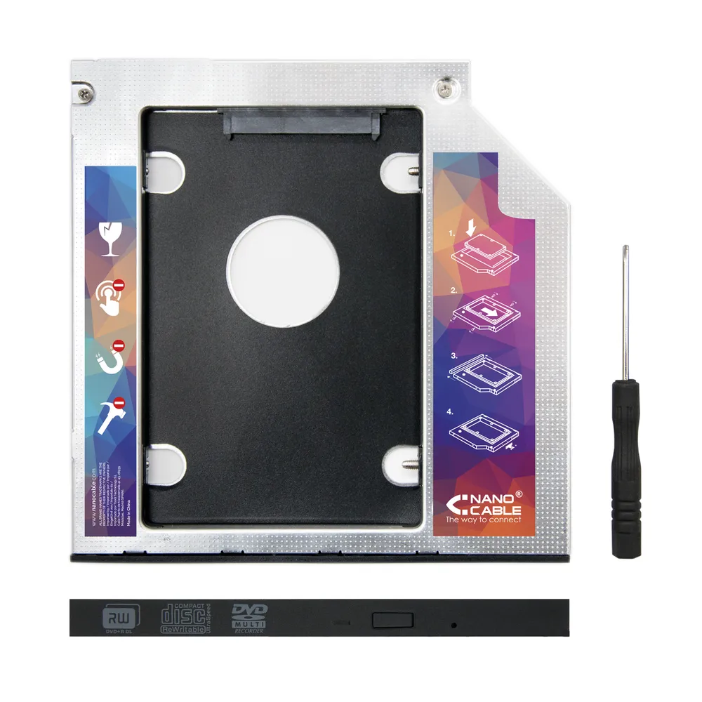 Nanocable 7,0-mm-Festplattenadapter für 9,5-mm-optisches Laufwerk