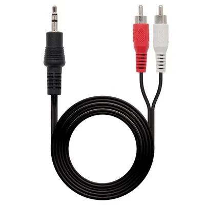 Nanocable 10.24.0303 Audio-Adapterkabel Klinke 3,5mm auf 2x Cinch 3m schwarz