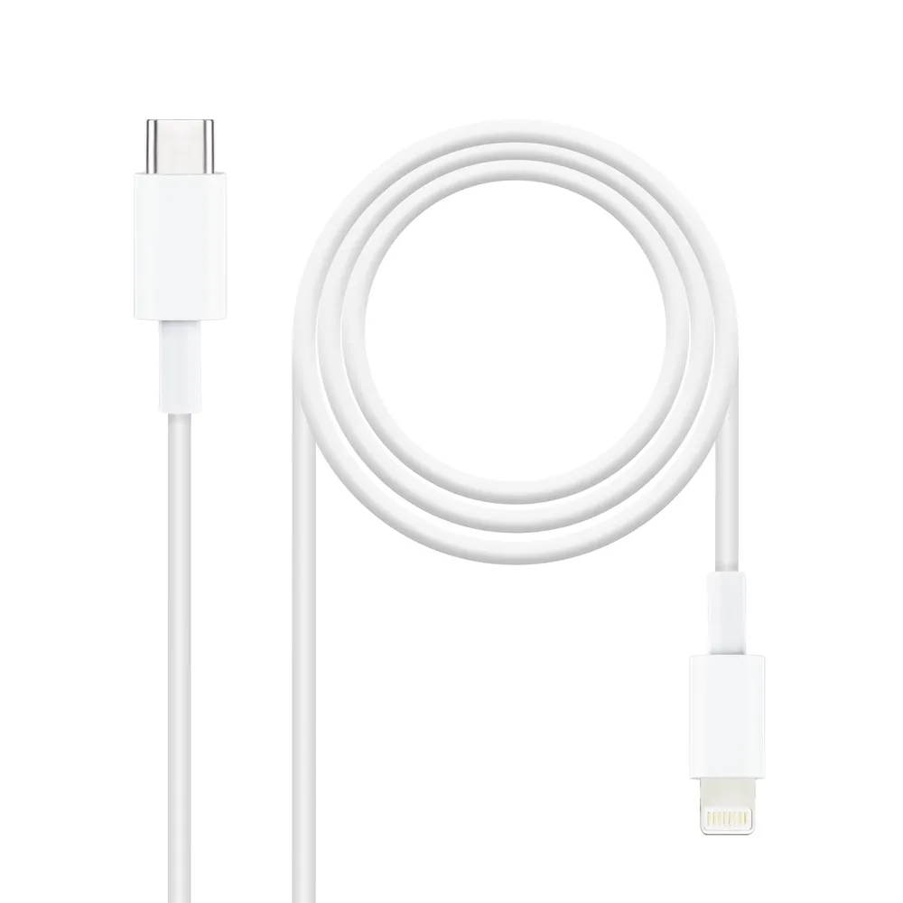 Lightning-auf-USB-C-Kabel Nanocable 0,5m Weiß Lightning-auf-USB-C-Kabel Nanocable 0,5m Weiß