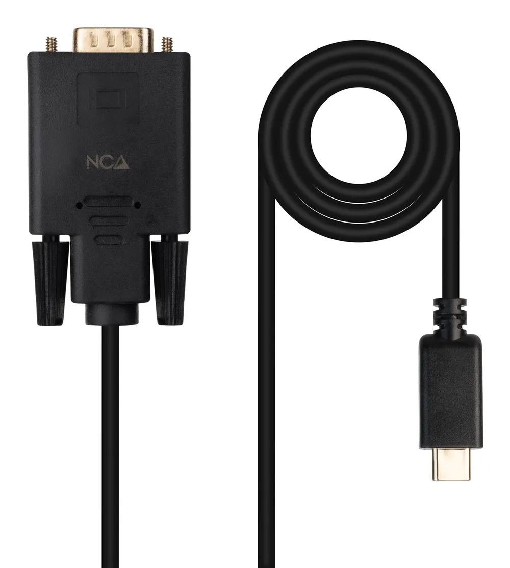 Kabeladapter Nanocable 10.15.5202 USB-C zu VGA 1,8 m Plug & Play Schwarz Kabeladapter Nanocable 10.15.5202 USB-C zu VGA 1,8 m Plug & Play Schwarz