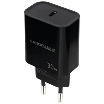 Ladegerät Nanocable 10.10.2010 USB-C 30W Power Delivery Schwarz Kompakt