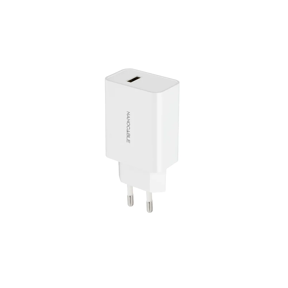 Nanocable USB-Ladegerät 5V/2,1A 1xUSB-A Weiß Kompakt Universal