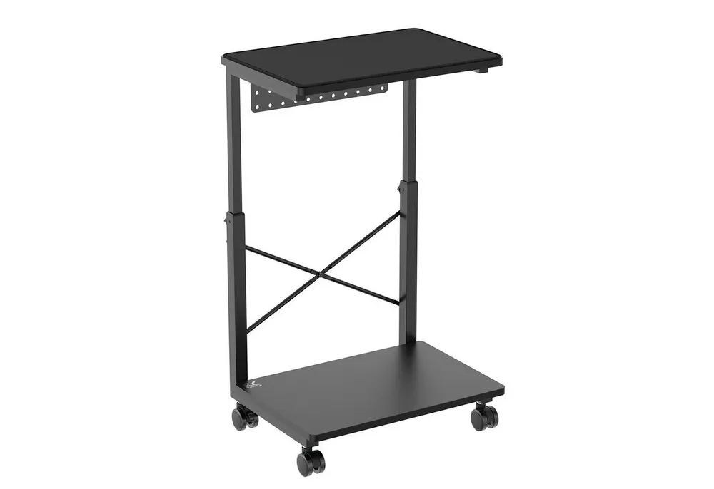 NanoRS Halterung RS430 PC Tower Ständer mit Regal mit Rollen & Feststellbremse, (bis 120 Zoll, Höhenverstellbarer Computer Rollwagen 550–850 mm, bis 80 kg belastbar)