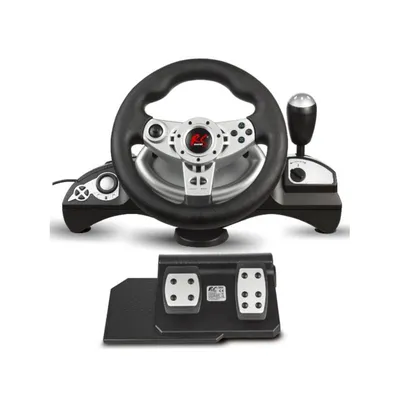 Lenkrad NanoRS RS700 270 Grad USB Multi-Plattform Schwarz Silber
