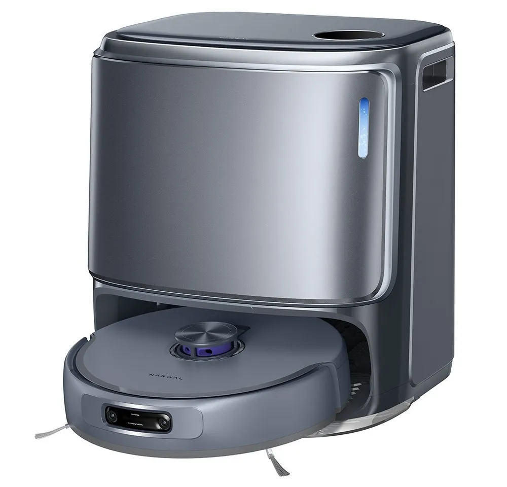 Narwal Saugroboter Freo Z10 Ultra Saugroboter mit Wischfunktion, All-in-One-Basisstation, 65 W, DirtSense Technologie, verhedderungsfreie Bürste, 18.000Pa Absaugung